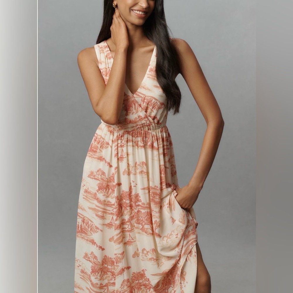 REFORMATION Farah V neck Midi Dress